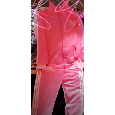 Designer Pink & White Stripped Jogger